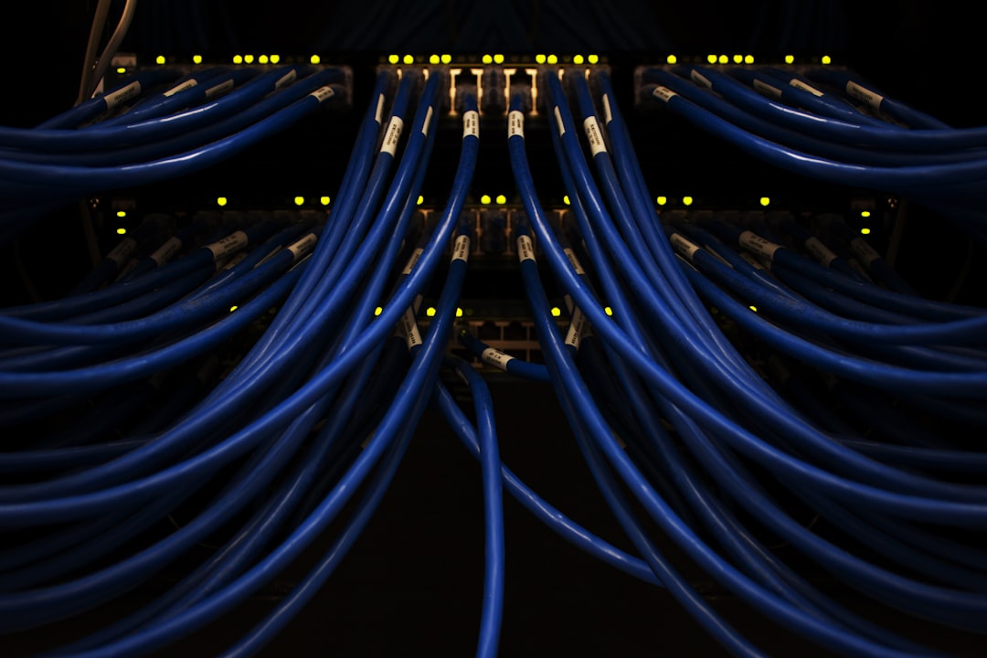 a-bunch-of-blue-wires-connected-to-each-other-pspf-xgom5w